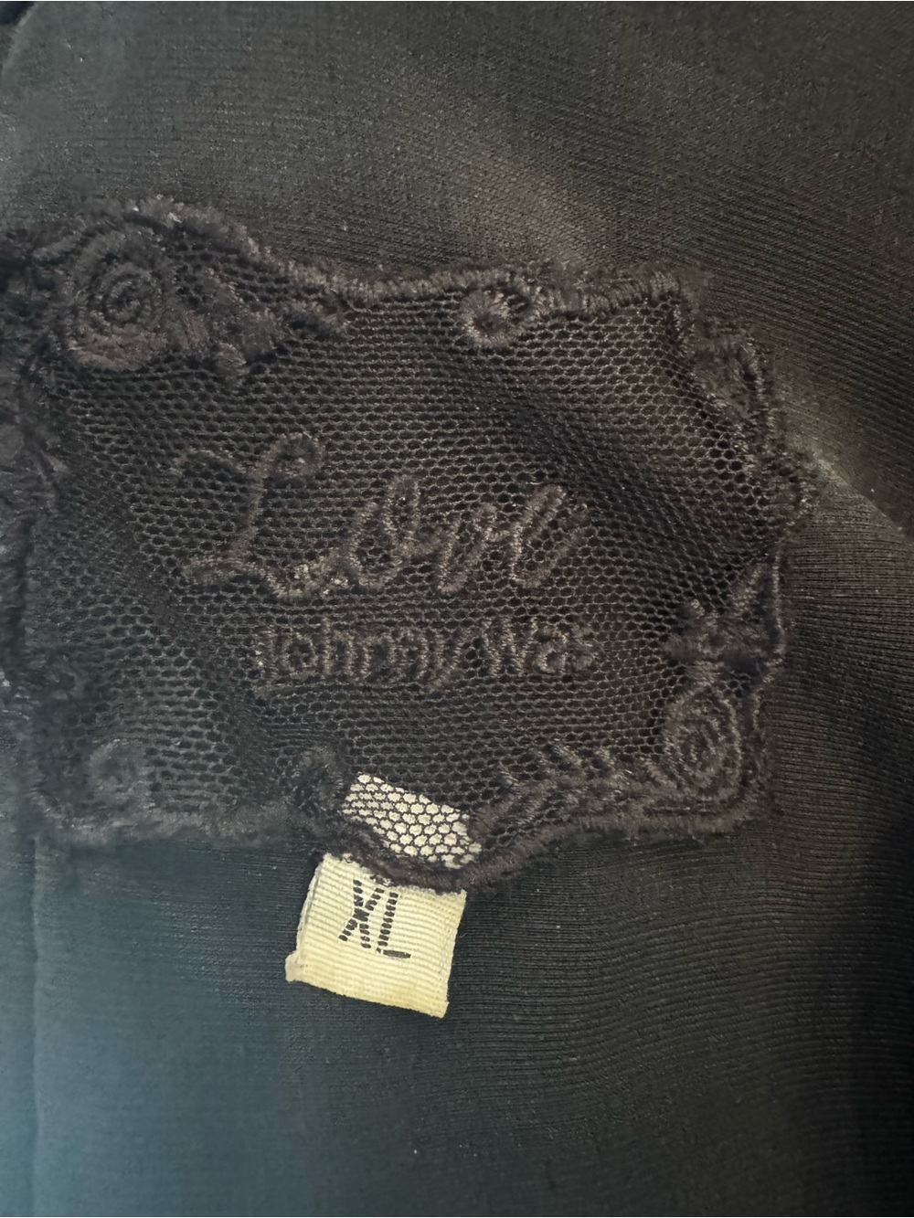 Johnny Was Black Velvet V-Neck Women's Dress with Embroidery Detail - Size XL - Picture 7 of 8